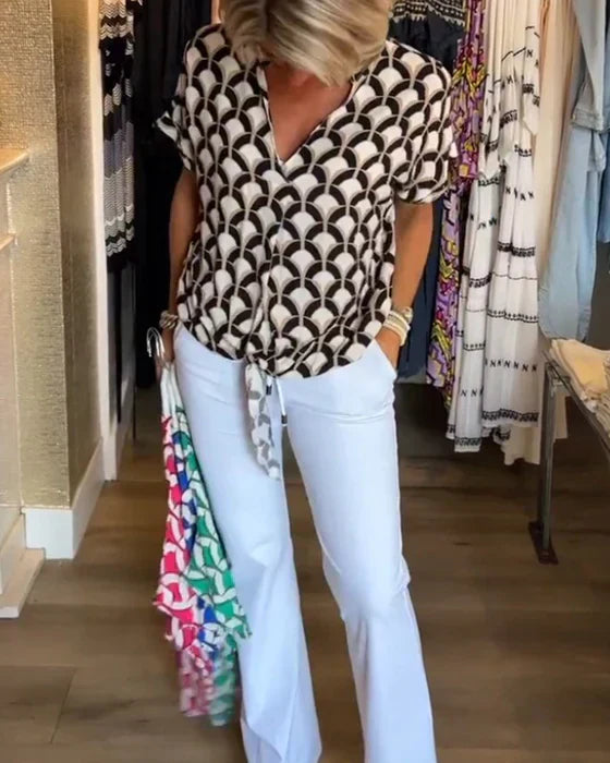 SOLVEIG CAMICIA STAMPATA ELEGANTE