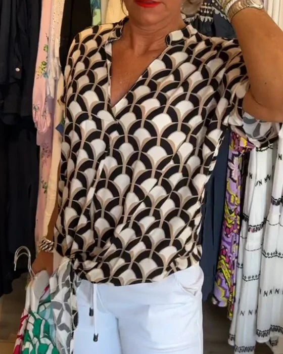 SOLVEIG CAMICIA STAMPATA ELEGANTE