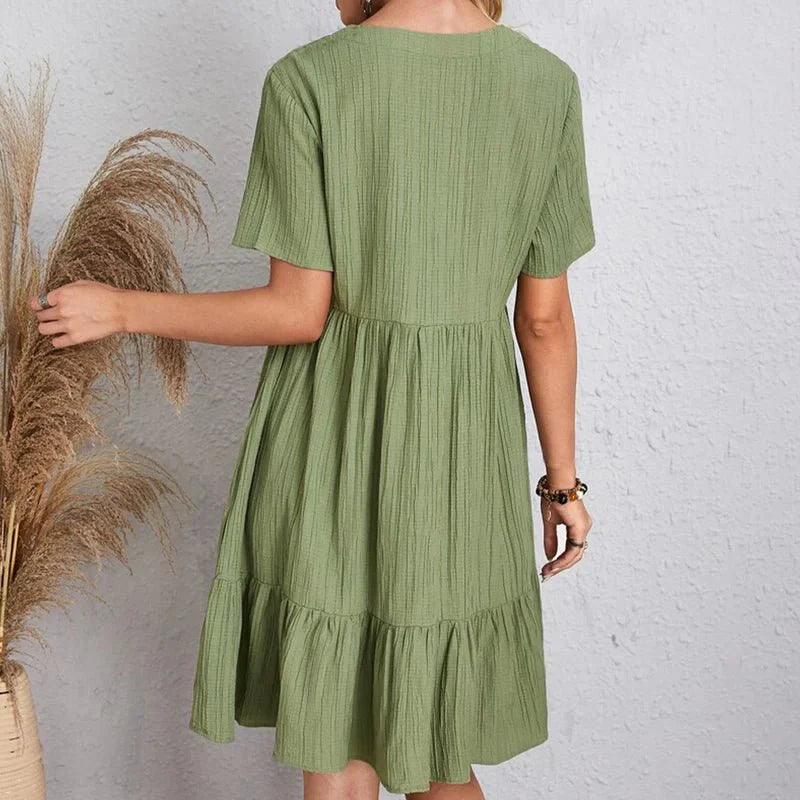 Hanna - Abito Retro V-Neck con Controllo della Pancia