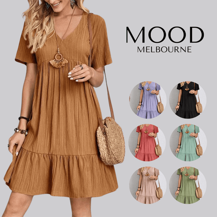 Hanna - Abito Retro V-Neck con Controllo della Pancia