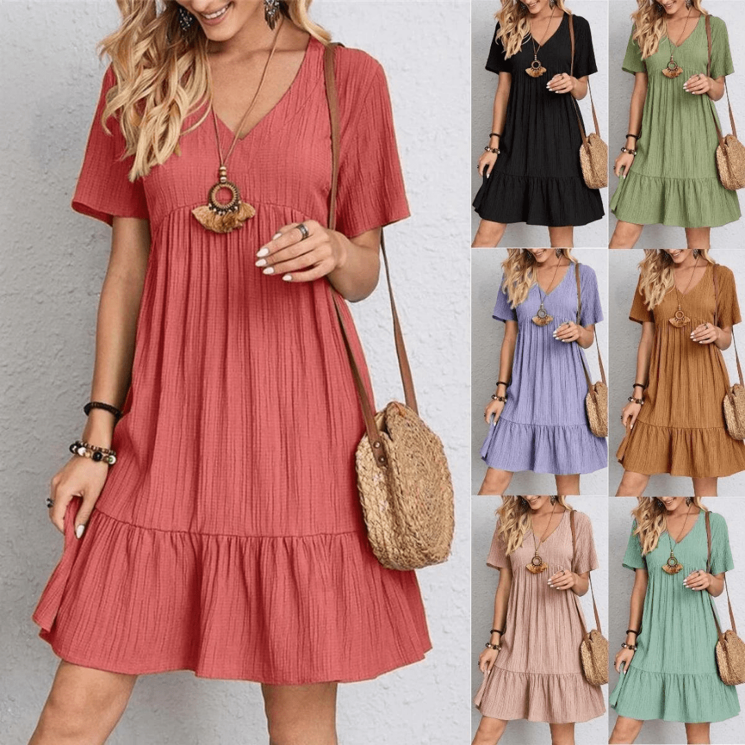 Hanna - Abito Retro V-Neck con Controllo della Pancia