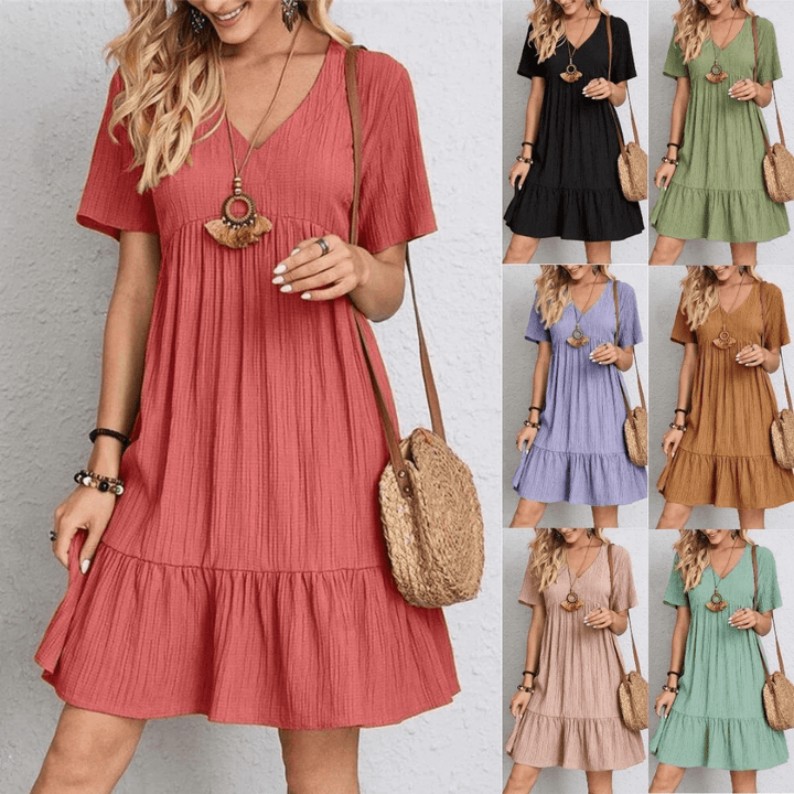 Hanna - Abito Retro V-Neck con Controllo della Pancia