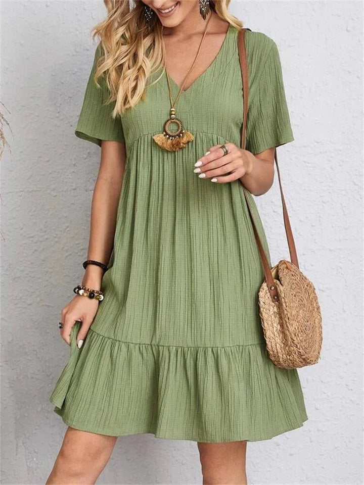 Hanna - Abito Retro V-Neck con Controllo della Pancia