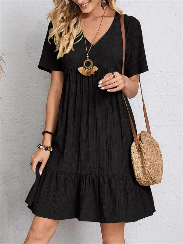 Hanna - Abito Retro V-Neck con Controllo della Pancia
