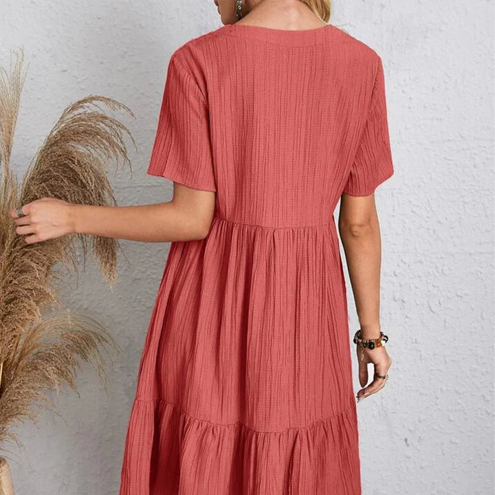 Hanna - Abito Retro V-Neck con Controllo della Pancia
