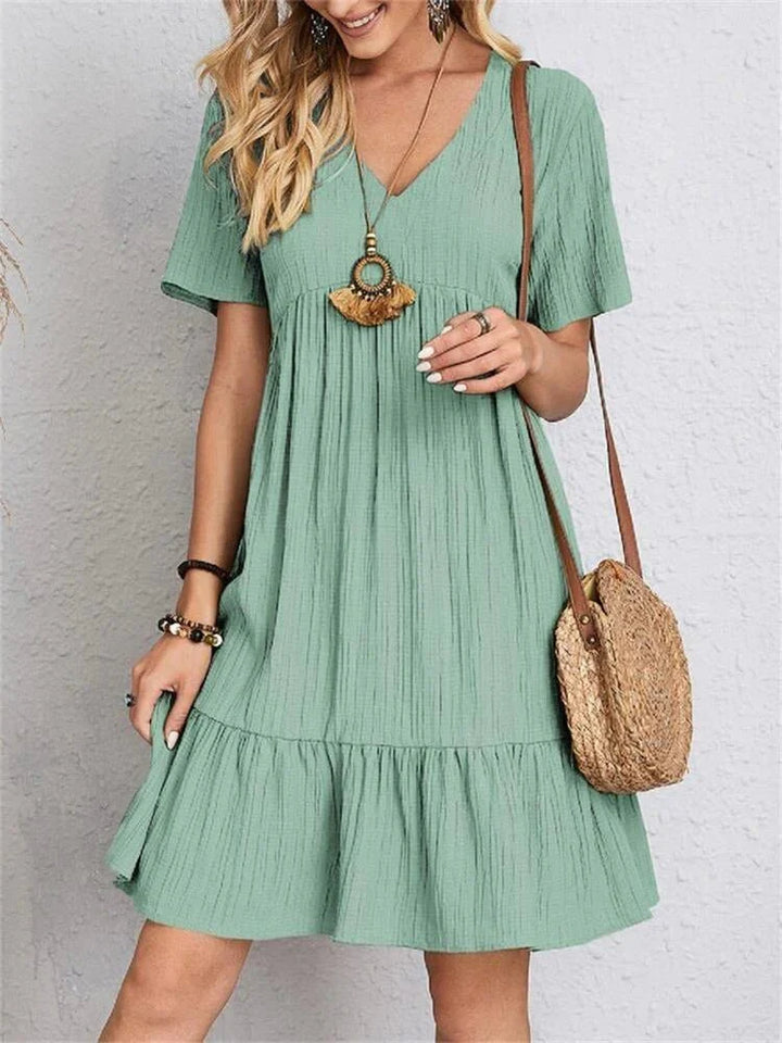 Hanna - Abito Retro V-Neck con Controllo della Pancia