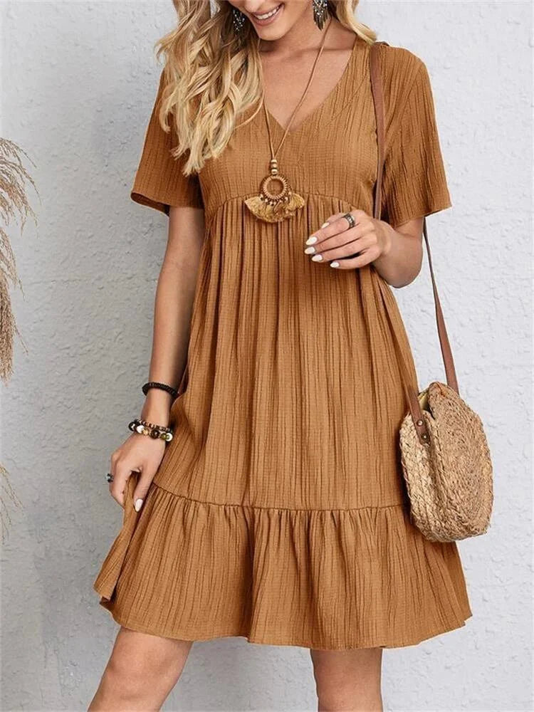 Hanna - Abito Retro V-Neck con Controllo della Pancia