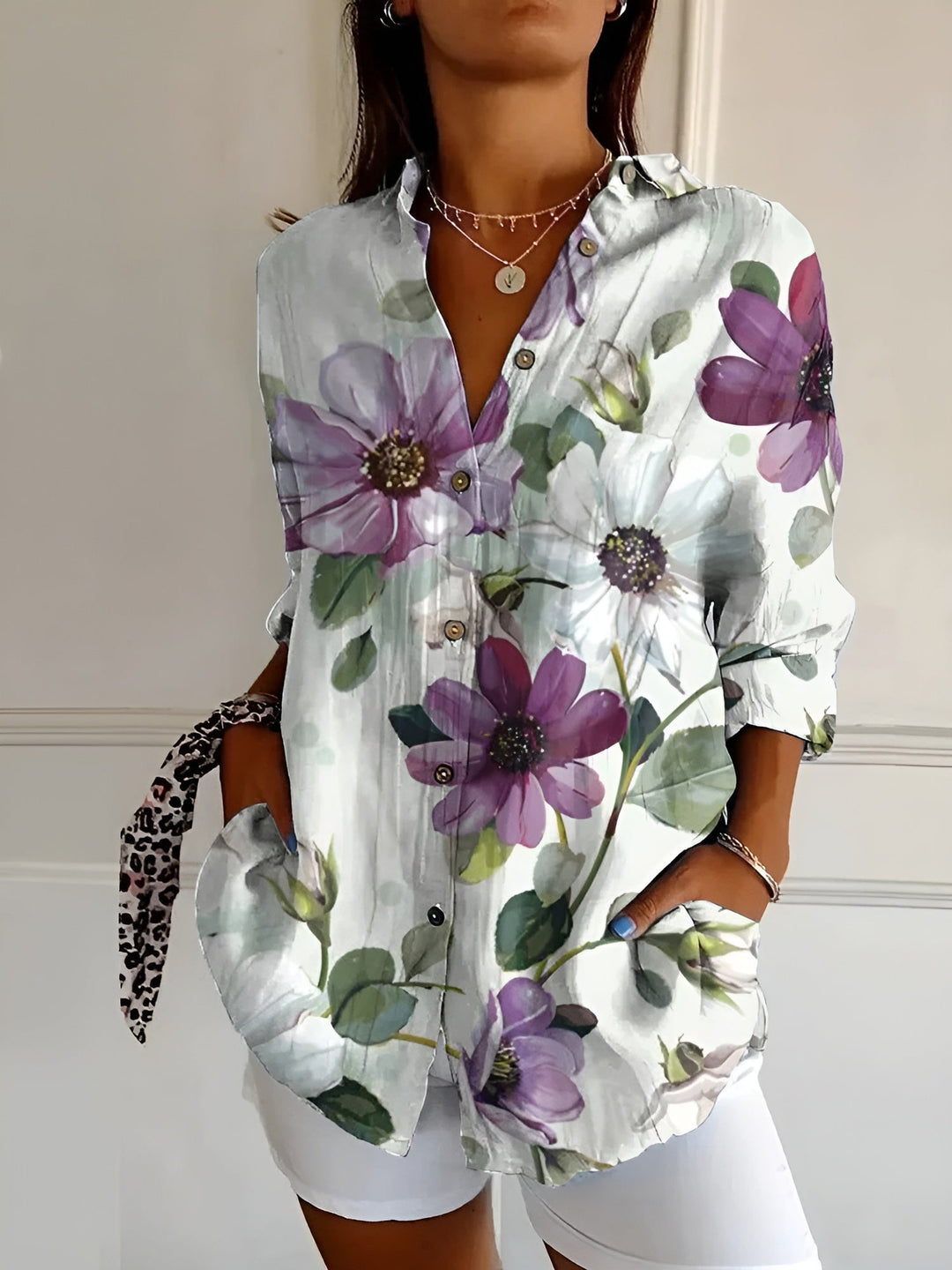 DESIREE | BLOUSE CON CHIUSURA A BOTTONI