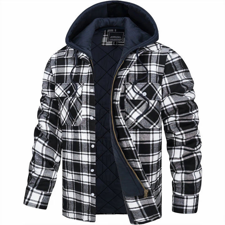 Tibor – Camicia overshirt con Cappuccio Trapuntata