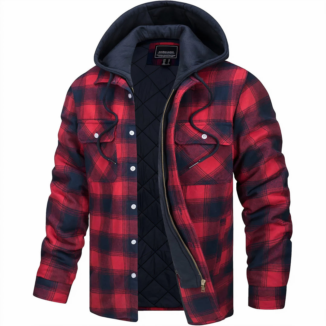 Tibor – Camicia overshirt con Cappuccio Trapuntata