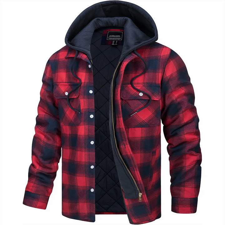 Tibor – Camicia overshirt con Cappuccio Trapuntata