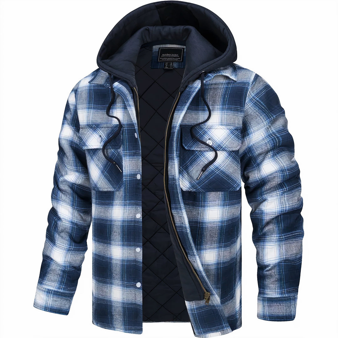 Tibor – Camicia overshirt con Cappuccio Trapuntata