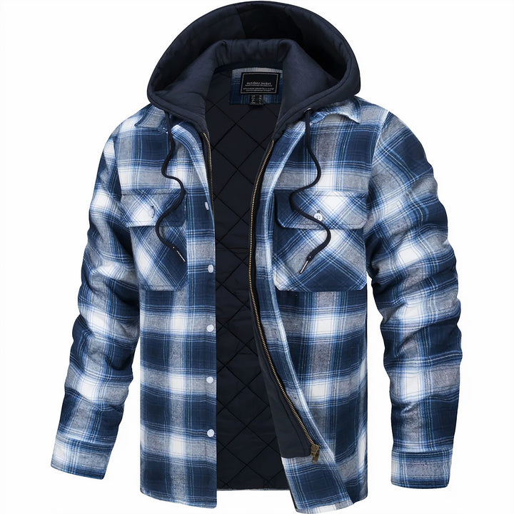Tibor – Camicia overshirt con Cappuccio Trapuntata