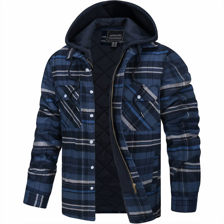 Tibor – Camicia overshirt con Cappuccio Trapuntata