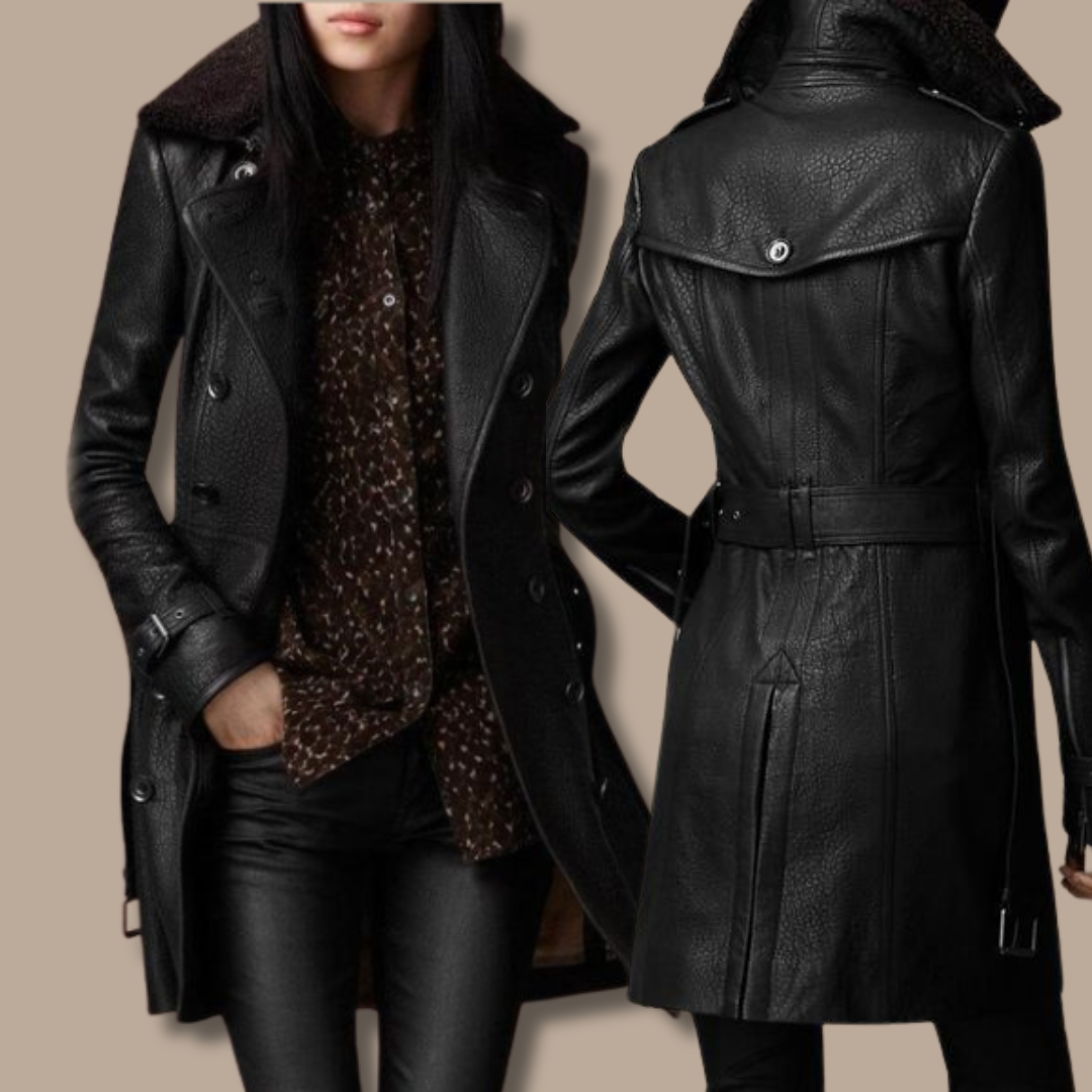Clara | Cappotto Trench in Pelle