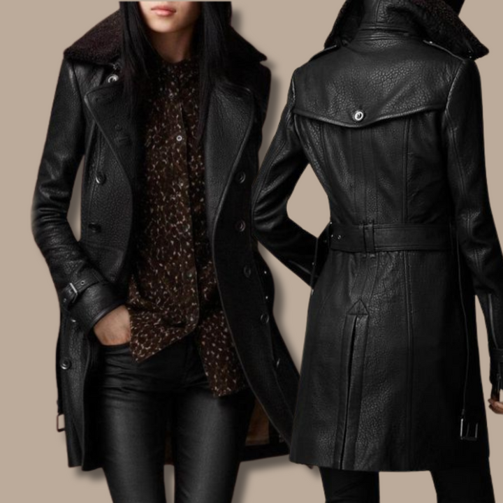 Clara | Cappotto Trench in Pelle