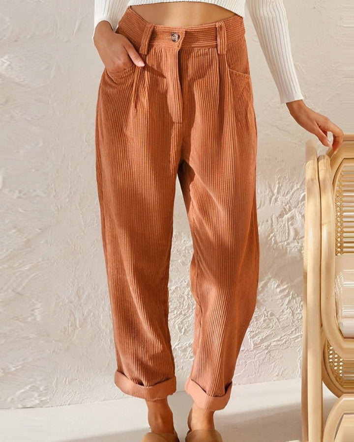 Janna | Pantaloni Eleganti in Velluto a Coste